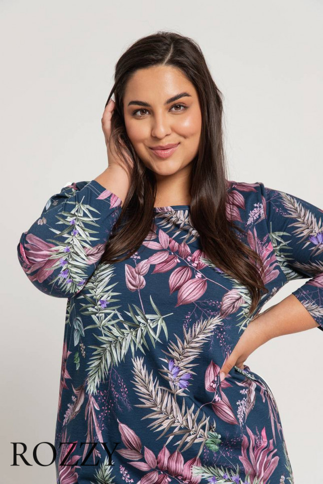 Сорочка хлопковая Taro Vivian Maxi 2980/3014 синий