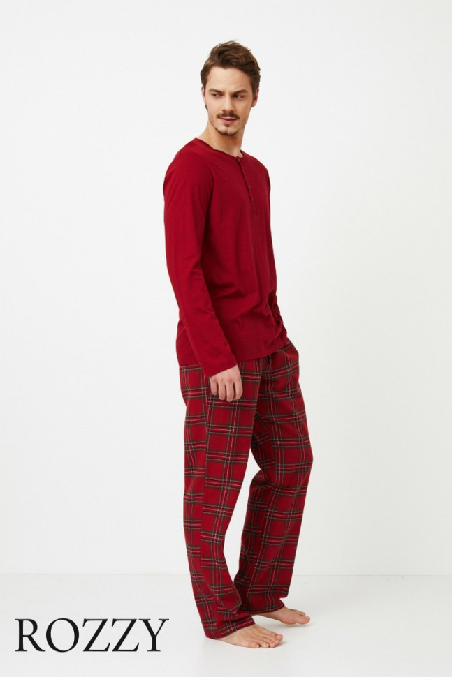 Пижама мужская Aruelle Harry бургундское вино