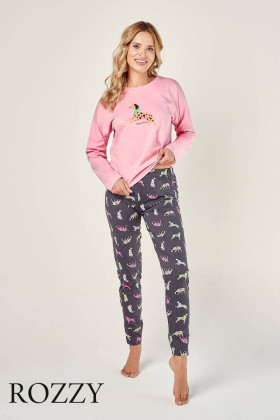 Пижама хлопковая Taro Ruby 2986 розовый/серый