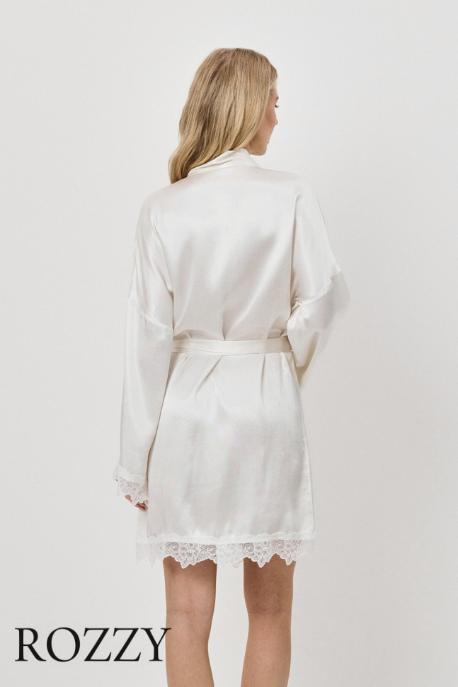 Халат вискозный Aruelle Isabeau молочный