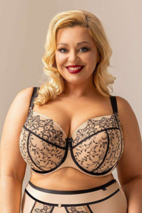 Бюстгальтер фулл-кап Kris Line Oriental бежево-черный