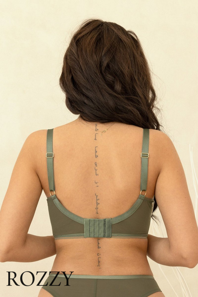 Бюстгальтер балконет Kris Line Lulu оливковый