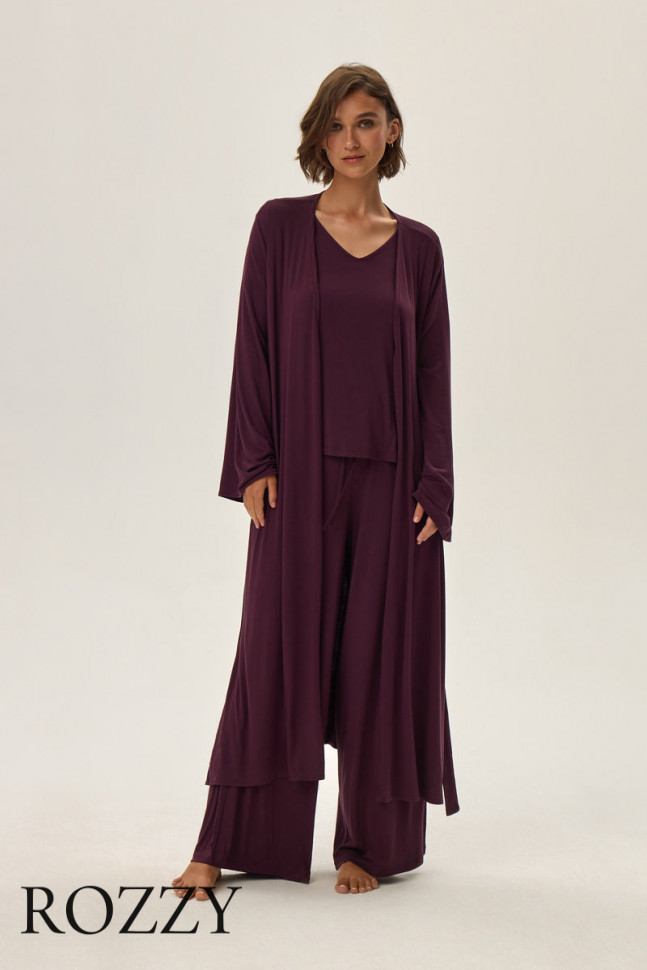 Халат вискозный Esotiq Juliette/93X 42063 сливовый