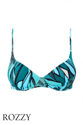 Бюстгальтер купальный Naturana 77133 бирюзовый/разноцветный К