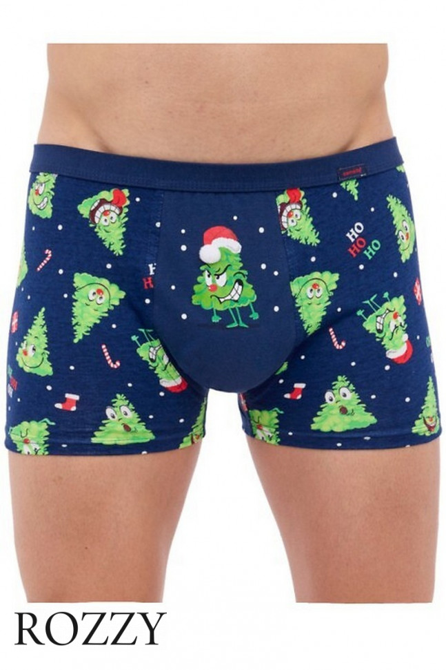 Трусы шорты мужские Cornette 007-4 темно-синий/зеленый