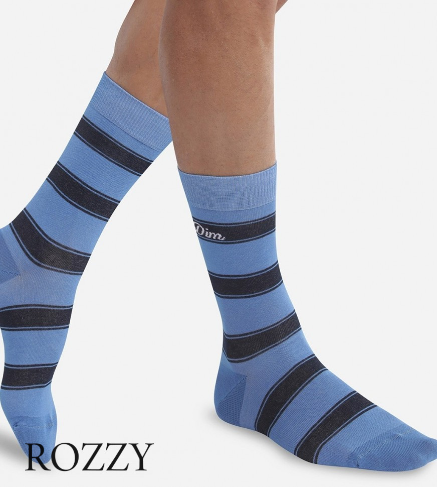 Носки мужские DIM 0CJR голубая полоска