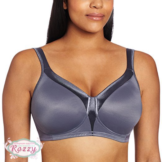 Бюстгальтер спортивный без косточек Playtex 4803 серо-голубой