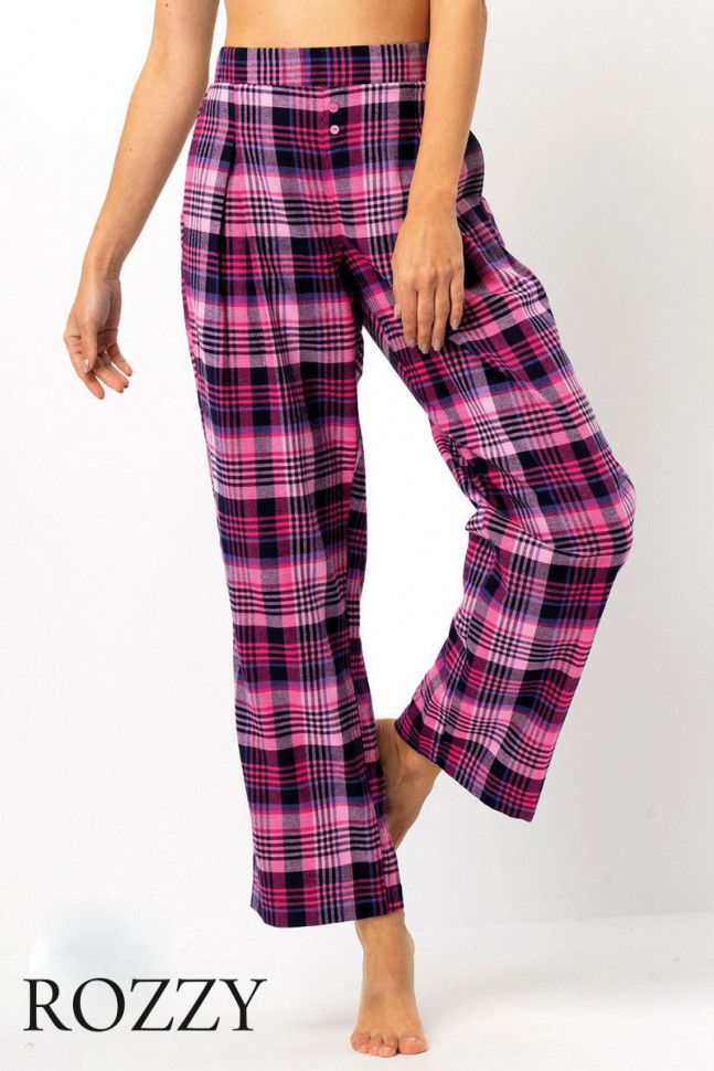 Брюки домашние фланелевые Key LHE 490 фиолетовый