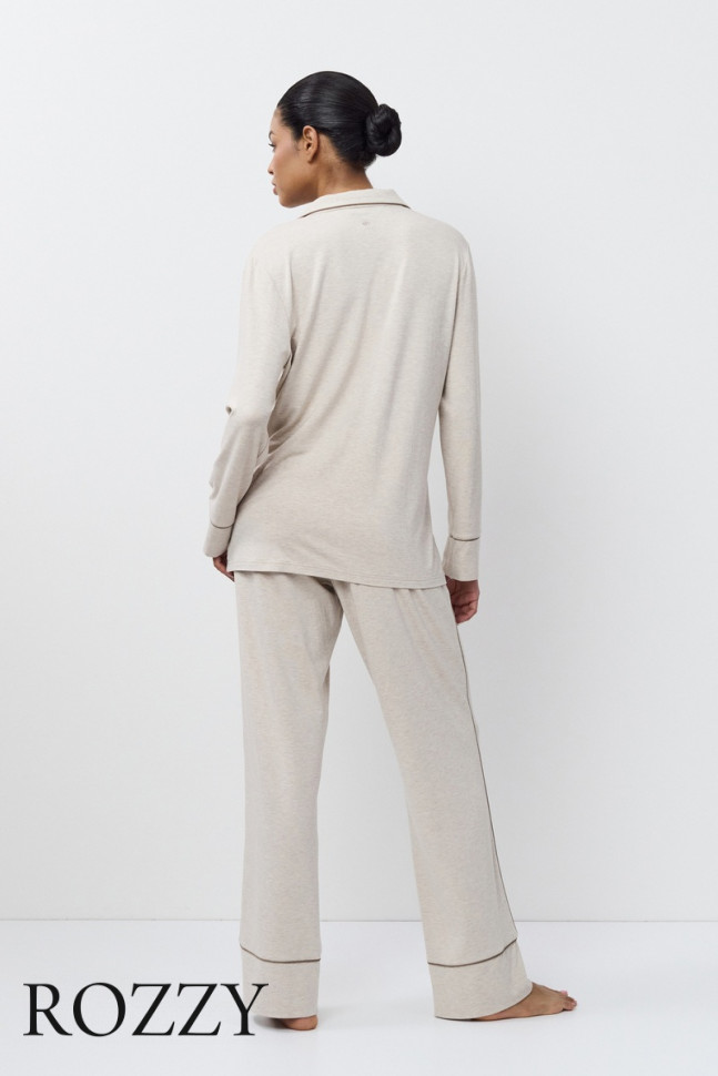 Пижама вискозная Aruelle Karine светло-бежевый