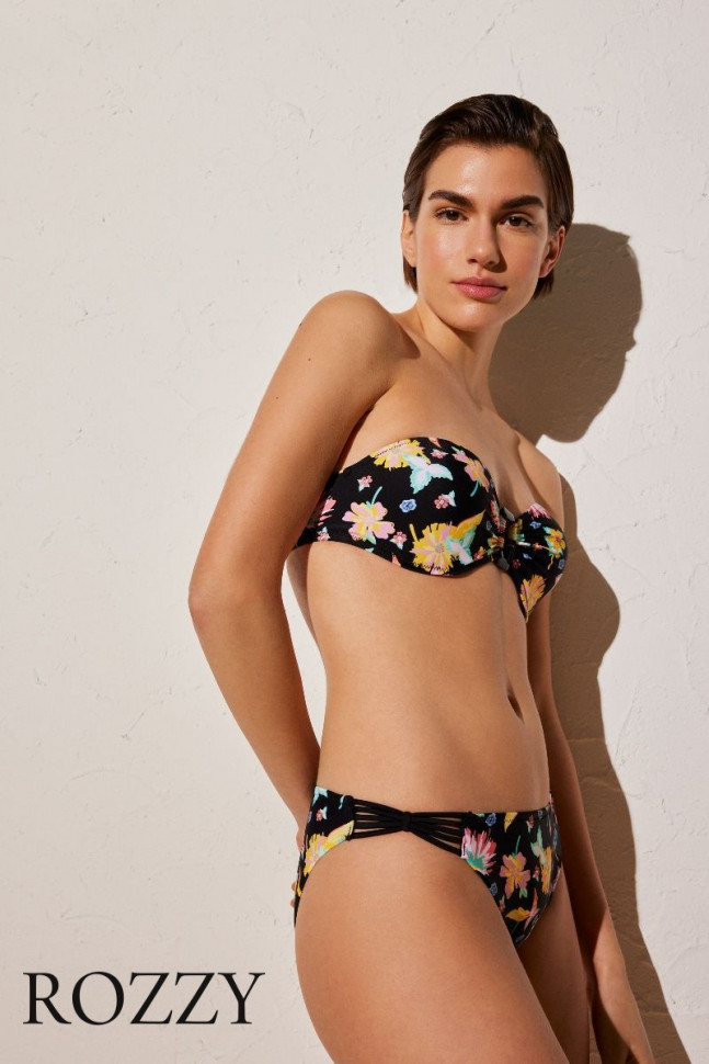 Трусы купальные Ysabel Mora 82185 черный/мультиколор