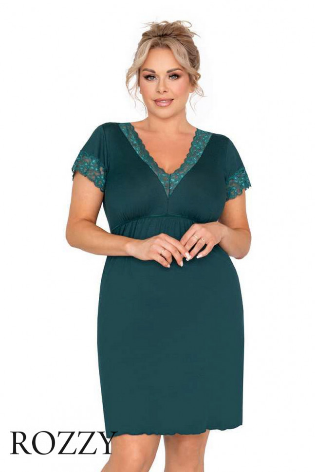 Сорочка вискозная Donna Mariza Plus морская волна