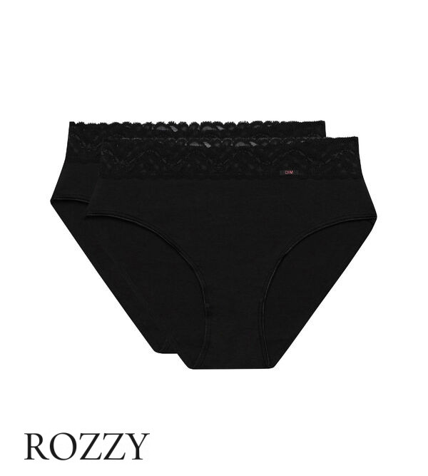 Трусы классика хлопковые DIM Coton Feminine 4A94 черный (уп.2шт.)