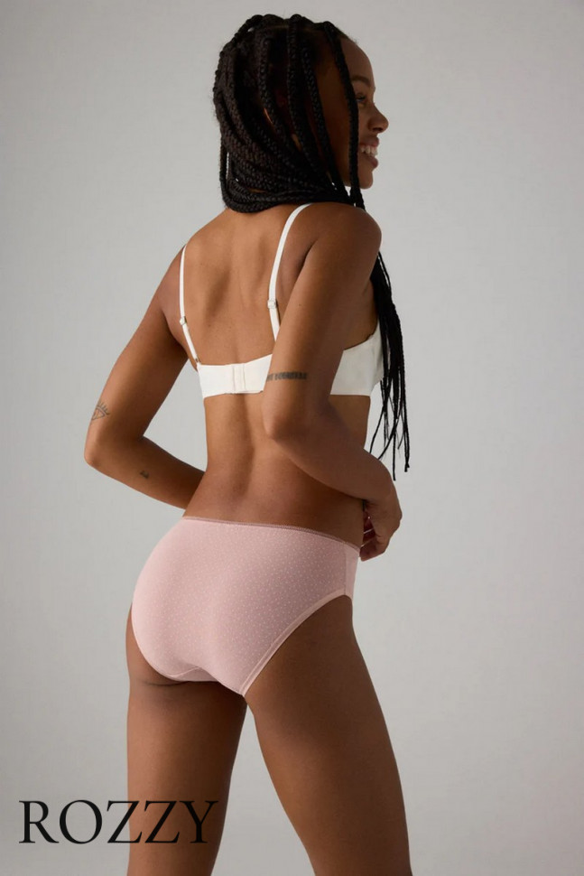 Трусы слипы хлопковые Ysabel Mora 19019 светло-розовый/черный (уп.2шт.)