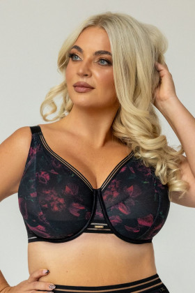 Бюстгальтер Kris Line Blossom черный/сиреневый