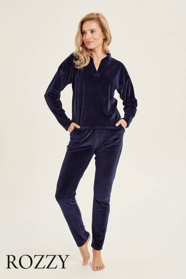 Костюм домашний велюровый Taro Lauren 3027 синий