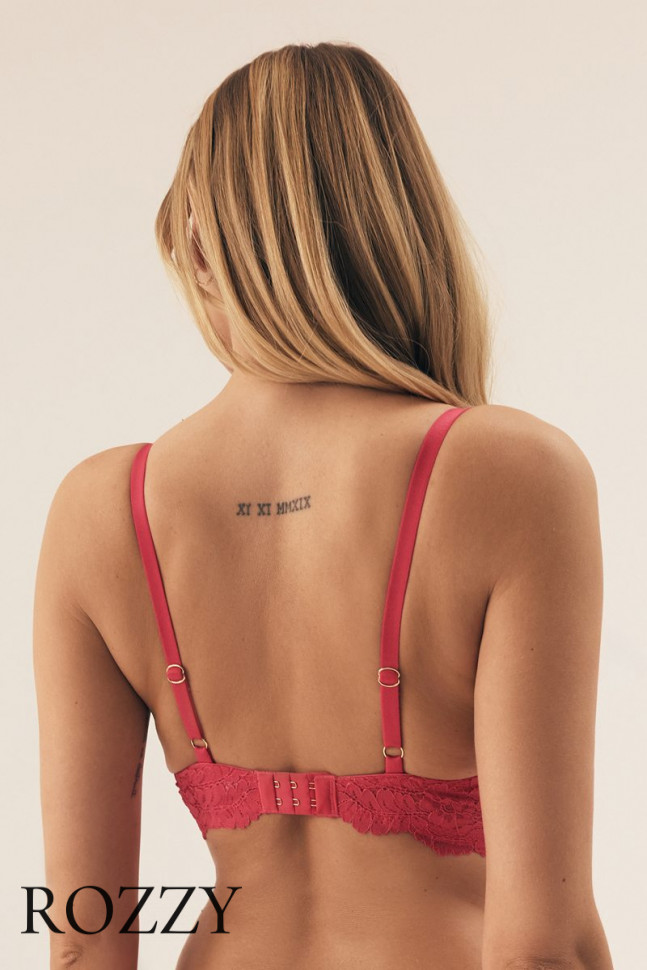 Бюстгальтер планж пуш-ап Esotiq Sweetheart/42X 42354 малиновый