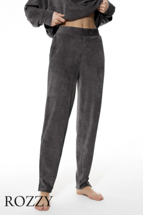 Брюки домашние велюровые Mey Velvet Dream 1220025 серый