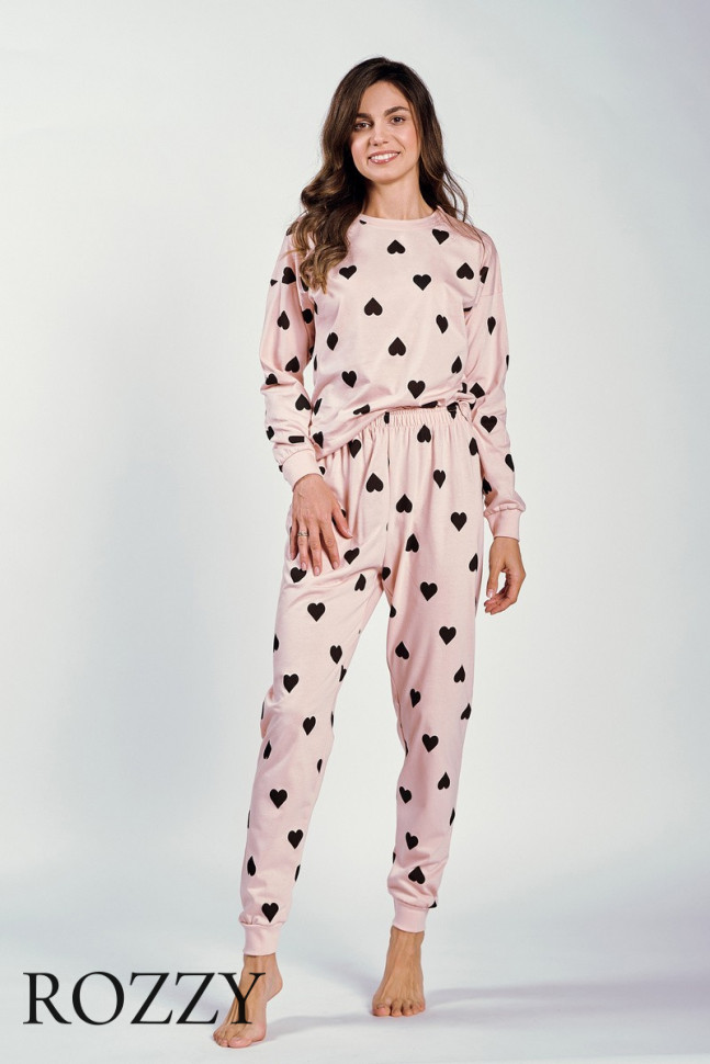 Пижама хлопковая Taro Hannah 3206 светло-розовый/черный