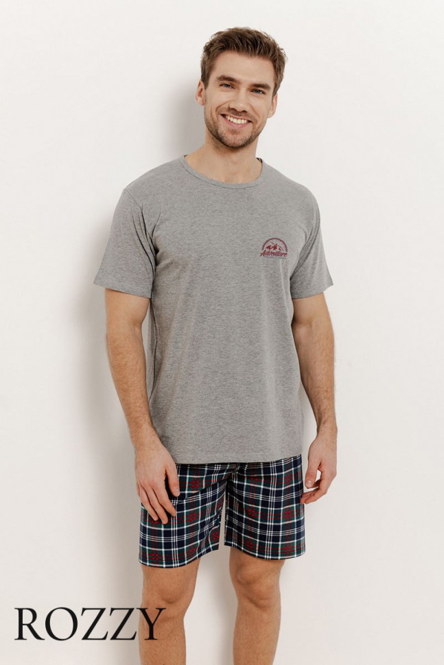 Пижама мужская Taro Kyle 3395/3396 серый/черный