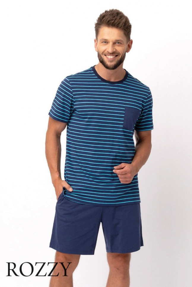 Пижама мужская Key MNS 345 кобальтовый