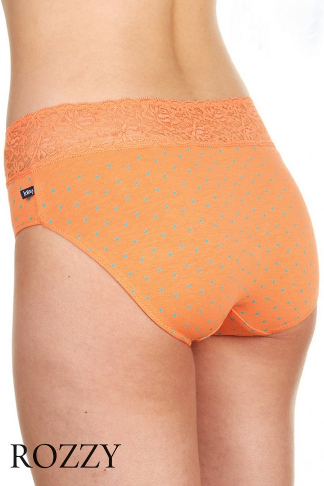 Трусы классика хлопковые Key LPC 955 A22 бирюзовый/оранжевый (уп.2шт.) 