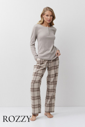 Пижама фланелевая Aruelle Martina бежевый