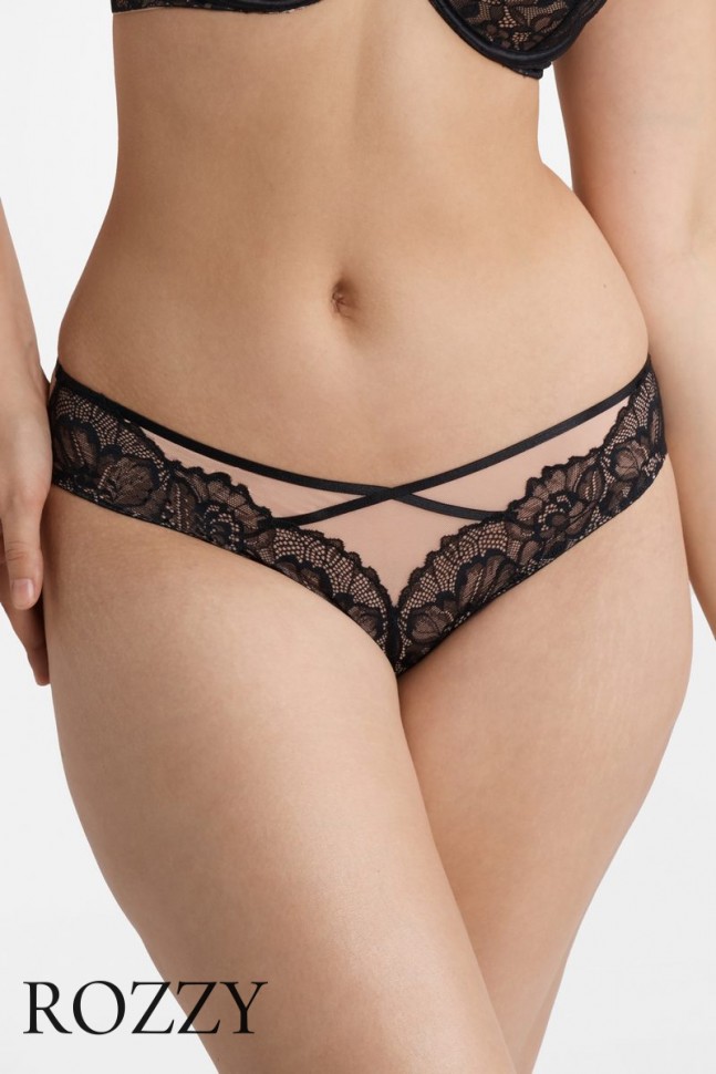 Трусы слипы Esotiq Katie 40564 черно-бежевый