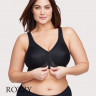 Бюстгальтер без косточек спереди застежка Glamorise GI1265 черный