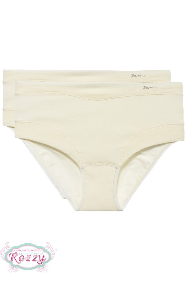 Трусы макси хлопковые Janira 31637 (уп.2шт.) белый, ванильный, песочный, черный