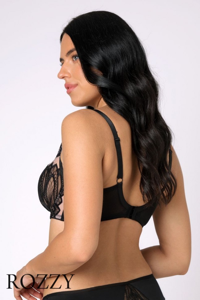 Бюстгальтер балконет Subtille Melissa черный/мокка