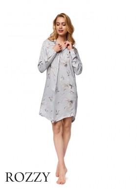 Сорочка вискозная Esotiq Nature 37377 серый