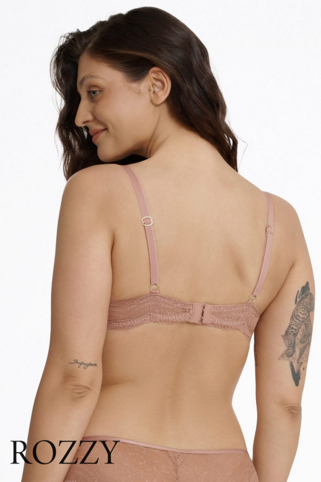 Бюстгальтер планж пуш-ап Esotiq Katherine 40523 миндальный