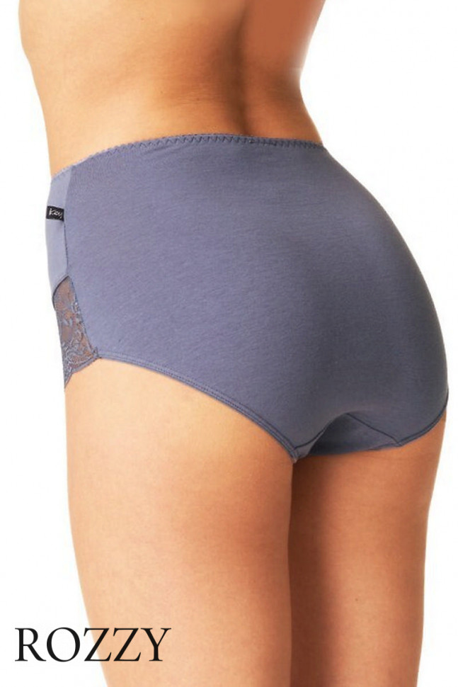 Трусы макси хлопковые Key LPF 910 фиолетовый/жёлтый (уп.2шт.)