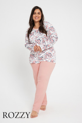 Пижама хлопковая Taro Gardenia Maxi 2998/3021 чайная роза