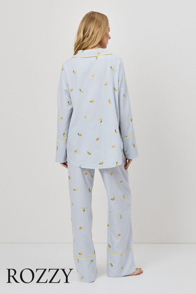 Пижама хлопковая Aruelle Lenora светло-голубой