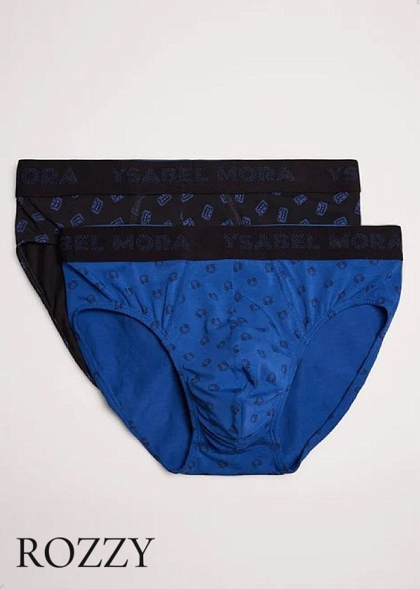 Трусы слипы мужские Ysabel Mora 20315 черный/синий (уп.2шт.)