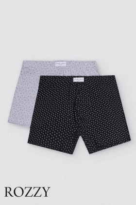 Трусы шорты мужские Ysabel Mora 20402 темно-синий/светло-серый (уп.2шт.)