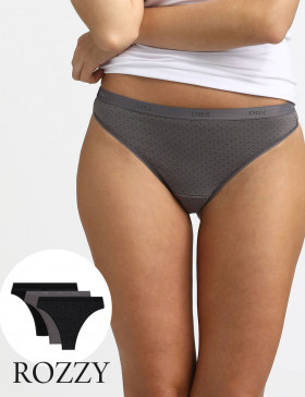 Трусы стринги хлопковые DIM Les Pockets Cotton 4C19 логотип (уп.3шт.)