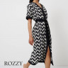 Платье домашнее вискозное Aruelle Zariah черный/белый