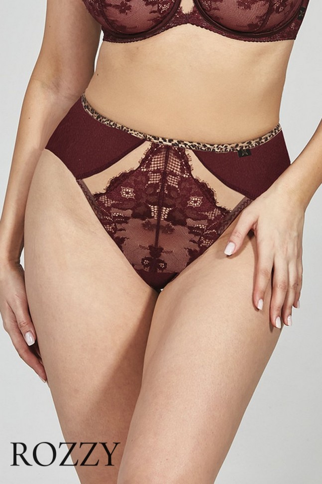 Трусы шорты-стринги Kris Line Selena Burgundy бургундское вино