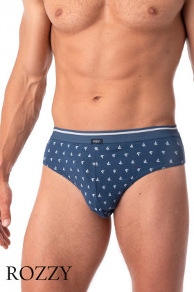 Трусы слипы мужские Key MPP 846 джинс/серо-голубой