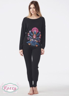 Пижама вискозная Key LHS 585 18/19 черный