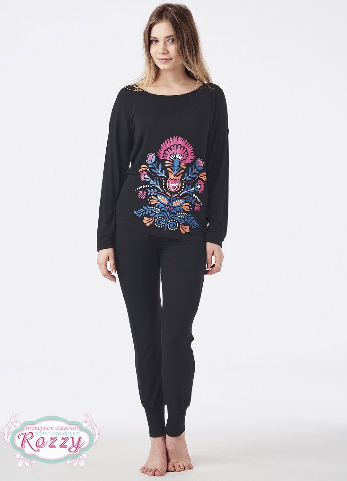 Пижама вискозная Key LHS 585 18/19 черный