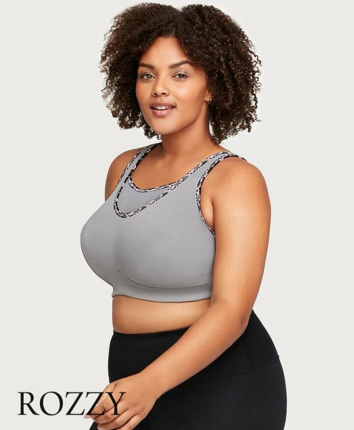 Бюстгальтер спортивный без косточек Glamorise GI1066 серый