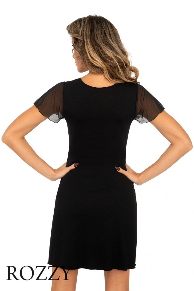 Сорочка вискозная Donna Adele черный