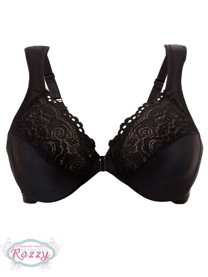 Бюстгальтер спереди застежка Glamorise GI1245 черный