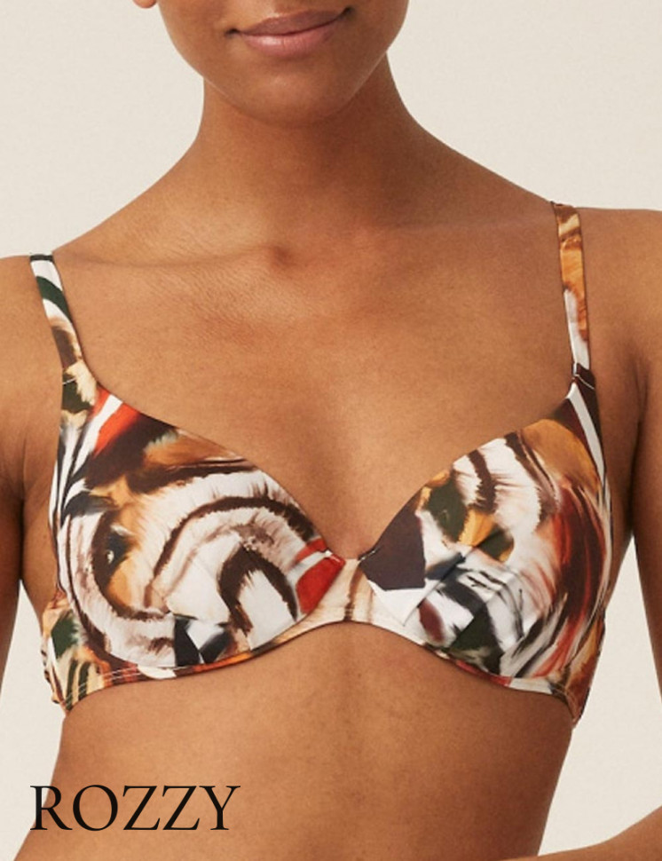 Бюстгальтер купальный Naturana 77064 животный принт Ф