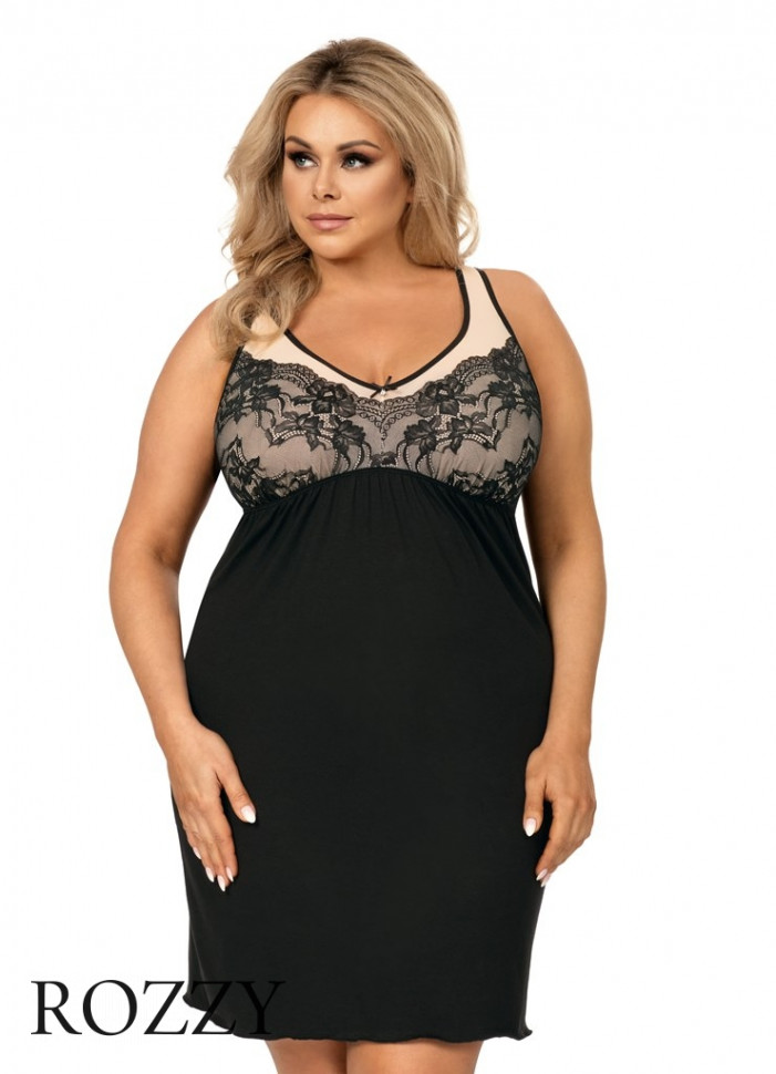 Сорочка вискозная Donna Sarah Plus черный